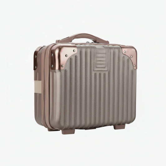 BSTKEY Hard Shell Travel Makeup Case, Rose Gold