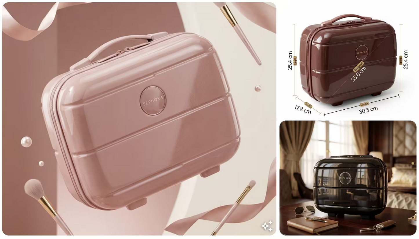 Vakido Travel Vanity Case 14-Inch |  Available in 6 colours
