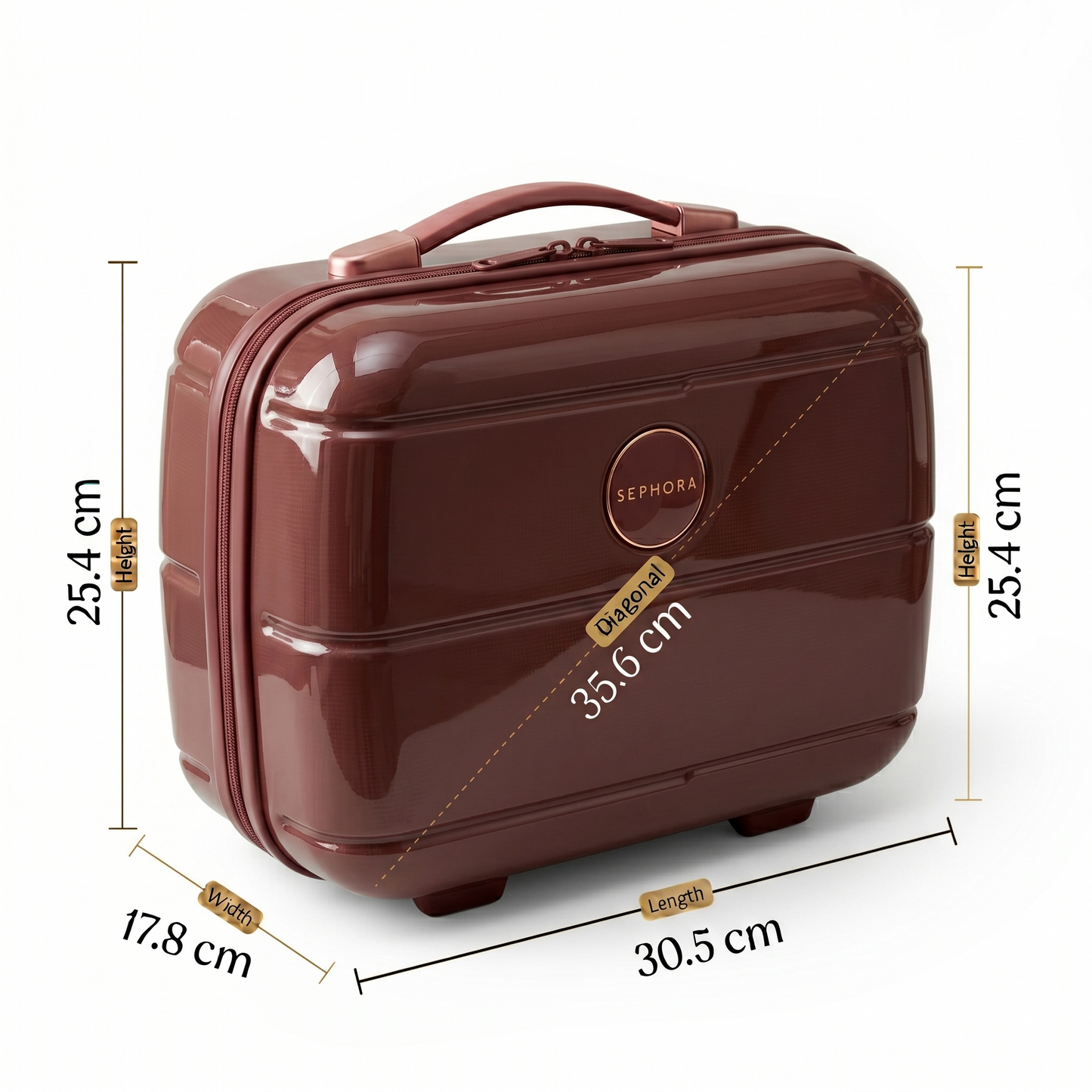 Vakido Travel Vanity Case 14-Inch |  Terracotta