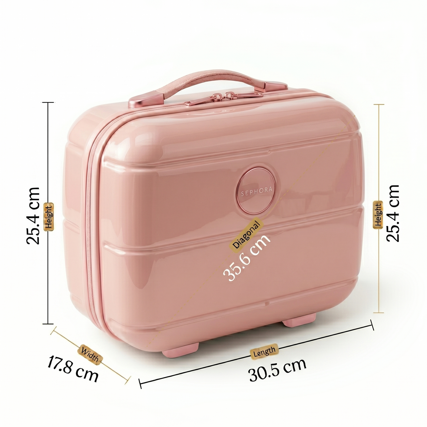 Vakido Travel Vanity Case 14-Inch |  Blush Pink