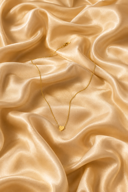 Golden Heart Charm Necklace