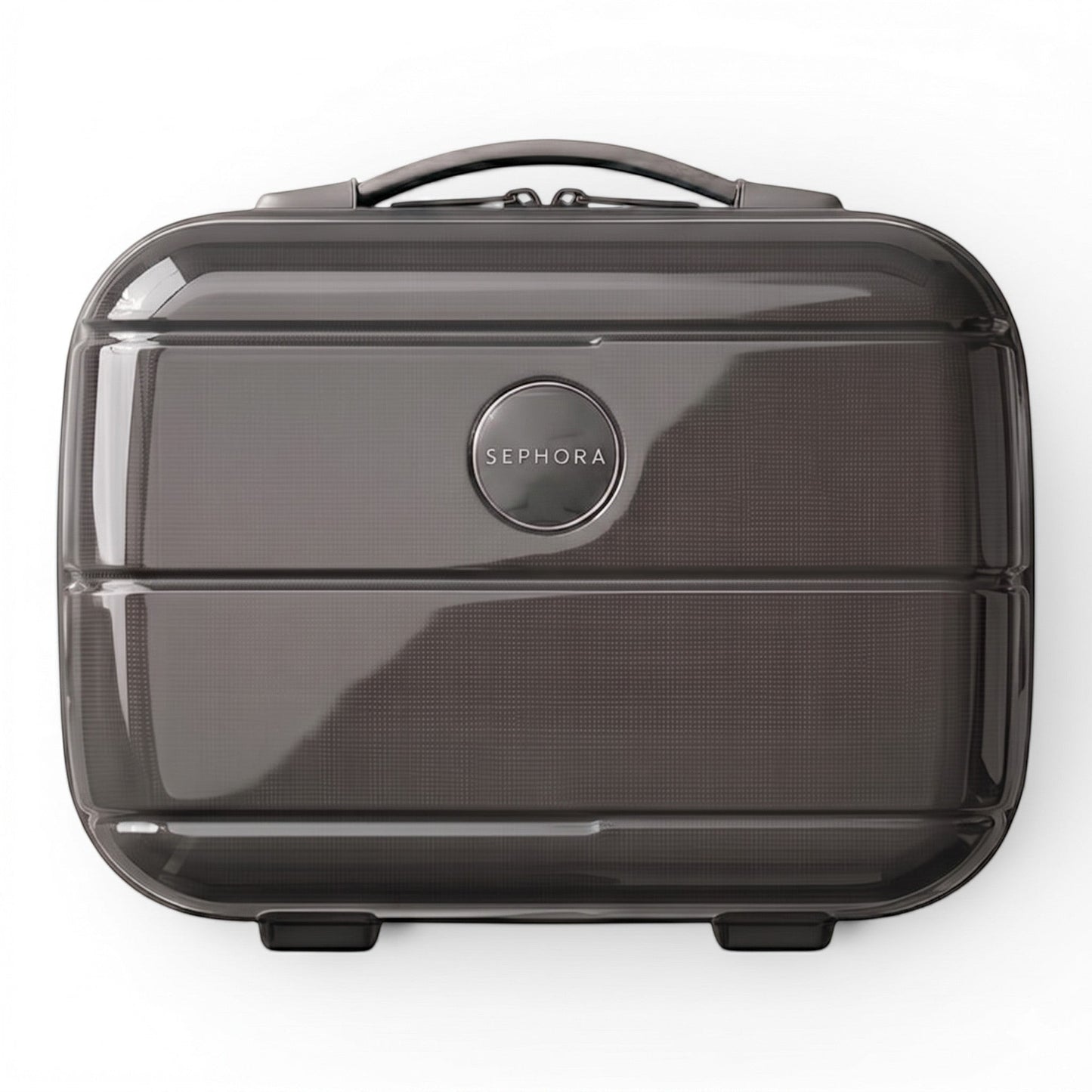 Shopistan Sephora 14-inch charcoal grey hard-shell ABS plastic travel vanity case with top handle and logo.