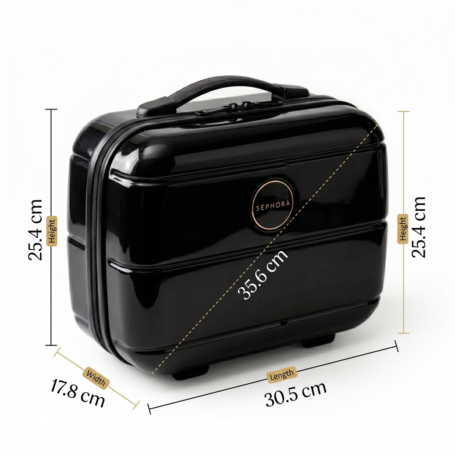 Vakido Travel Vanity Case 14-Inch |  Extreme Black